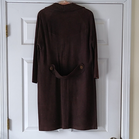 1940s Chocolate Brown Suede Coat Size Small - Picture 5 of 8